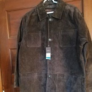 New Men's brown suede Jacket